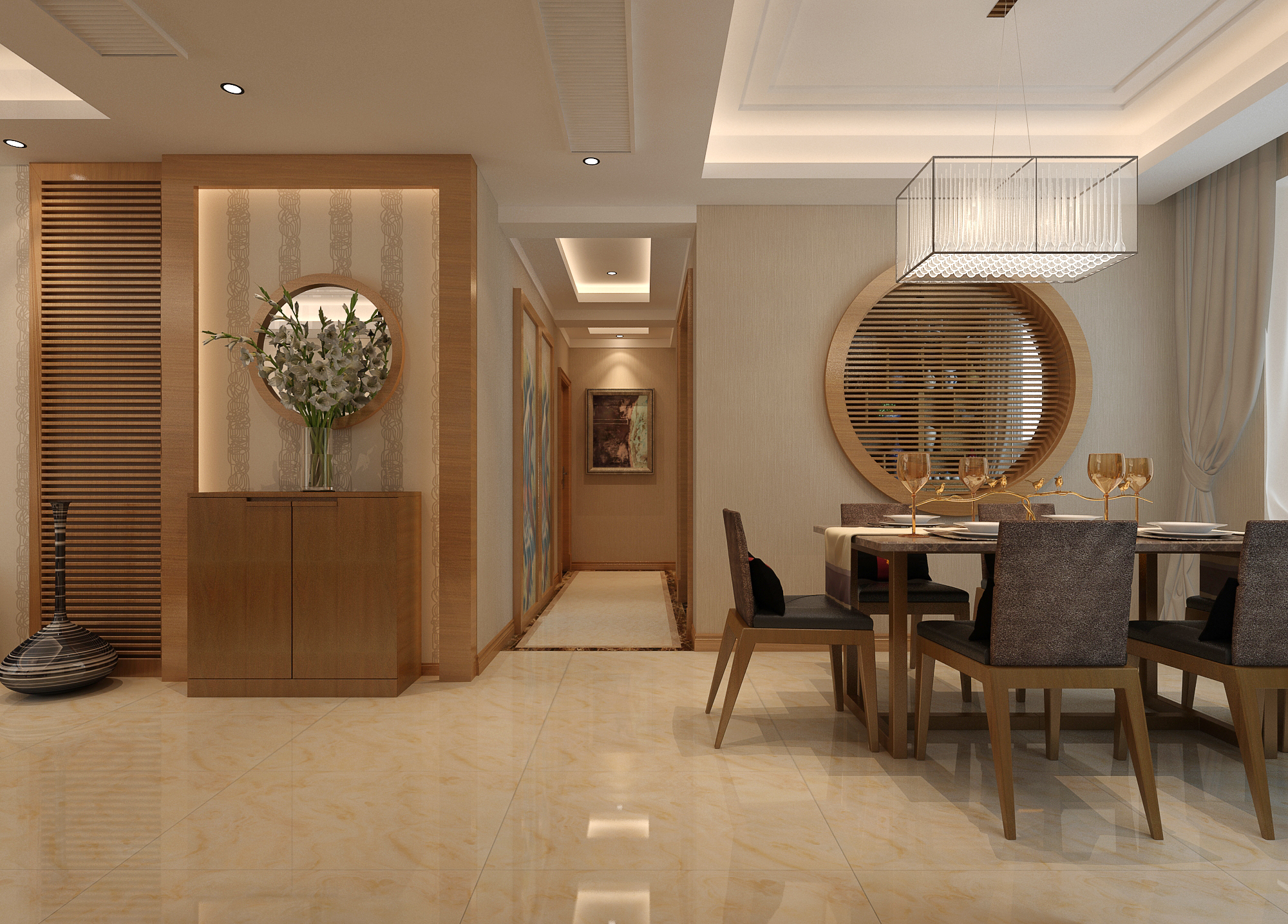 半包100平米装修风格,大面积中式风格装修全包