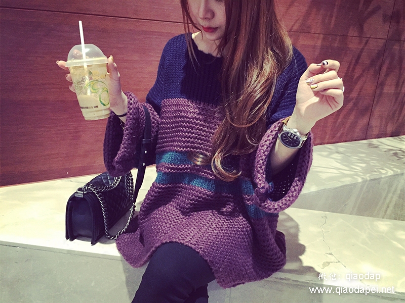 棒针毛衣小视频,美美的编织毛衣视频