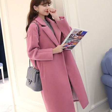 甜美风呢子大衣搭配裤子 (女童呢子大衣春秋甜美)