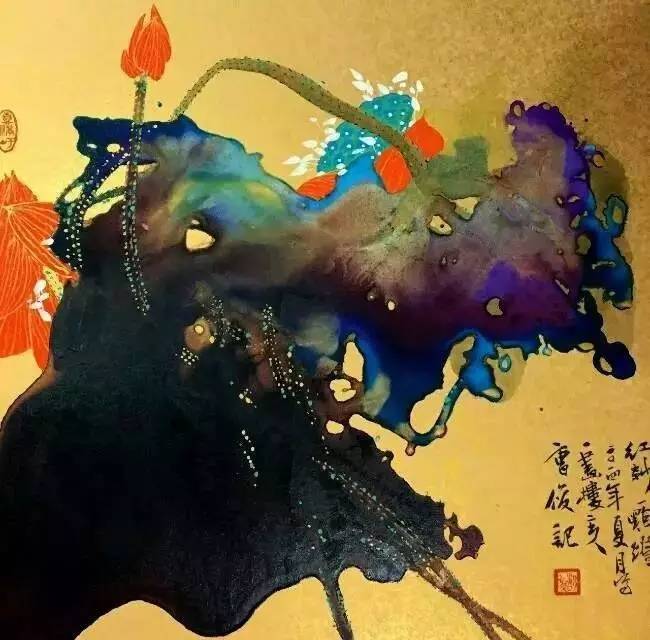 名家国画黄永玉先生的荷花,历代国画荷花作品图片及价格