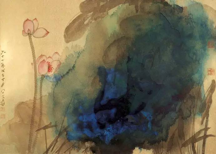 名家国画黄永玉先生的荷花,历代国画荷花作品图片及价格