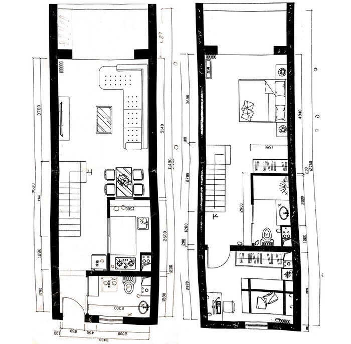 晒家两人两喵孙先生家,96平,混搭复式....