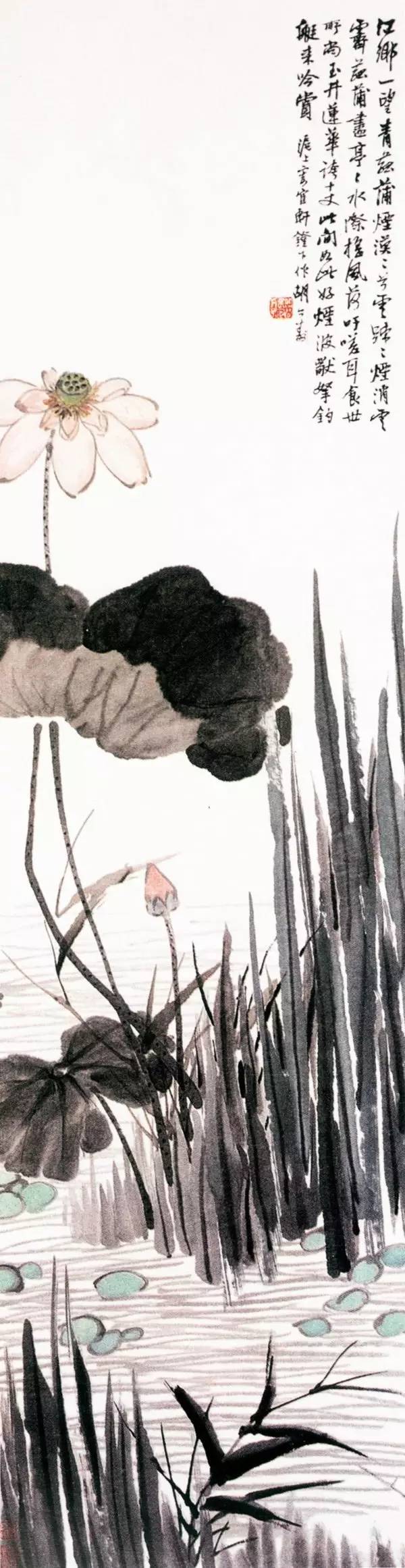 名家国画黄永玉先生的荷花,历代国画荷花作品图片及价格