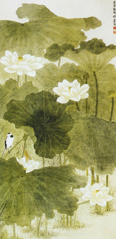 名家国画黄永玉先生的荷花,历代国画荷花作品图片及价格