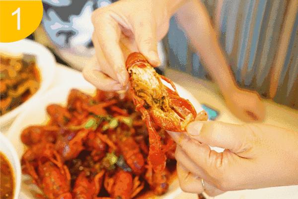 赵丽颖小龙虾夹肉,赵丽颖采访心心念念小龙虾