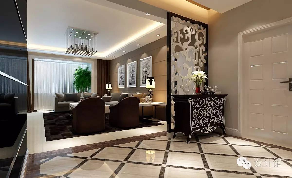 进门就是长廊怎么做隔断,大门隔断轻奢