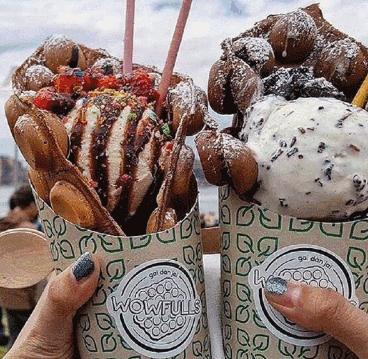 在香港吃到了正宗的港式鸡蛋仔,上海最好吃的鸡蛋仔