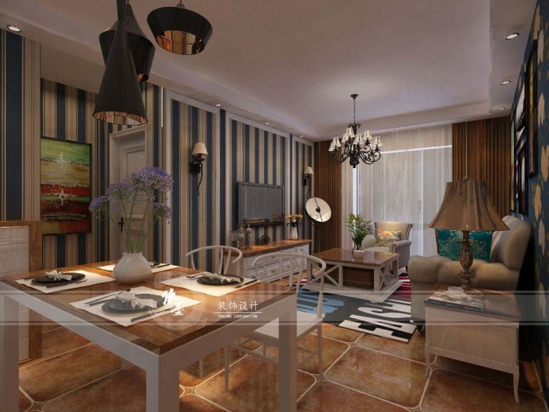 芜湖荷塘月色89㎡简美风格装修案例