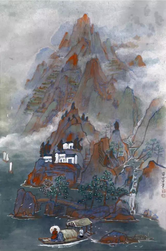 国画山水风景欣赏大全,中国最美山水风景国画