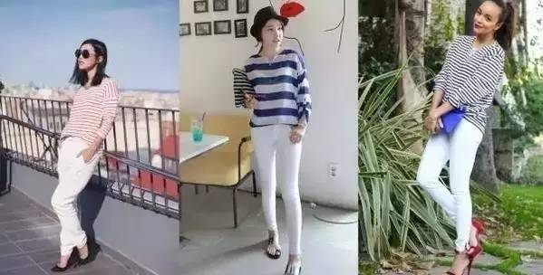 条纹单品怎么穿才好看,条纹时髦上衣怎么搭配好看