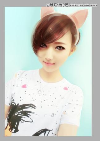 ps手绘可爱图案教程,ps人像卡通手绘效果