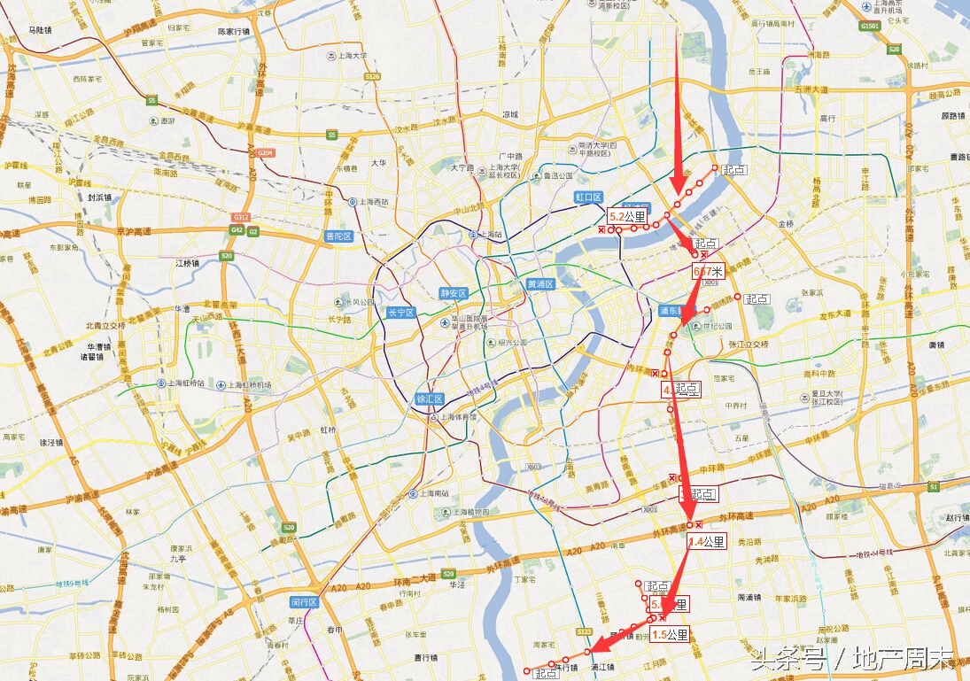 上海新增地铁线路图,上海地铁环线