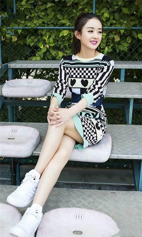 赵丽颖腿长多少,赵丽颖腿长两米八