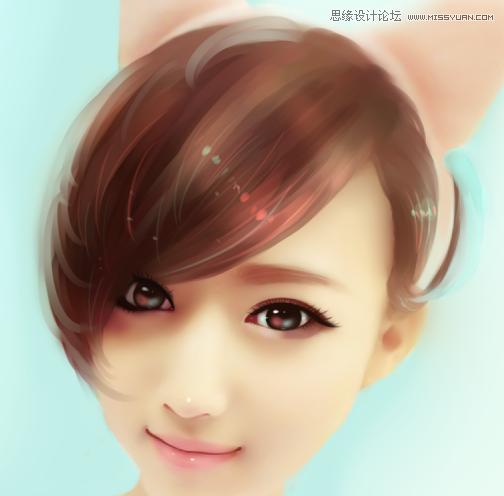 ps手绘可爱图案教程,ps人像卡通手绘效果