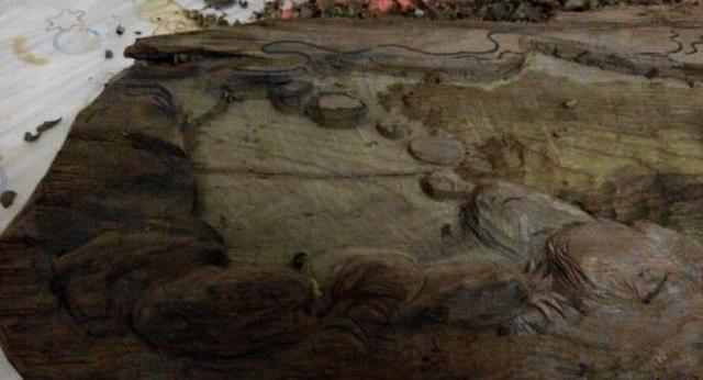 自制阴沉金丝楠小茶盘,阴沉木做茶盘全过程视频