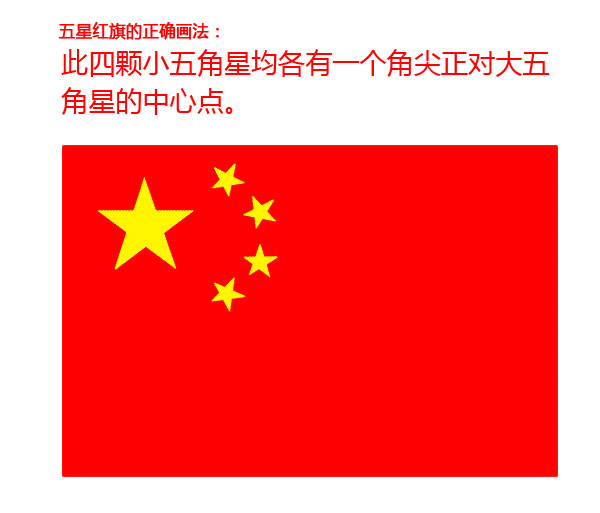 图解五星红旗的正确绘制方法,五星红旗标准绘制方法