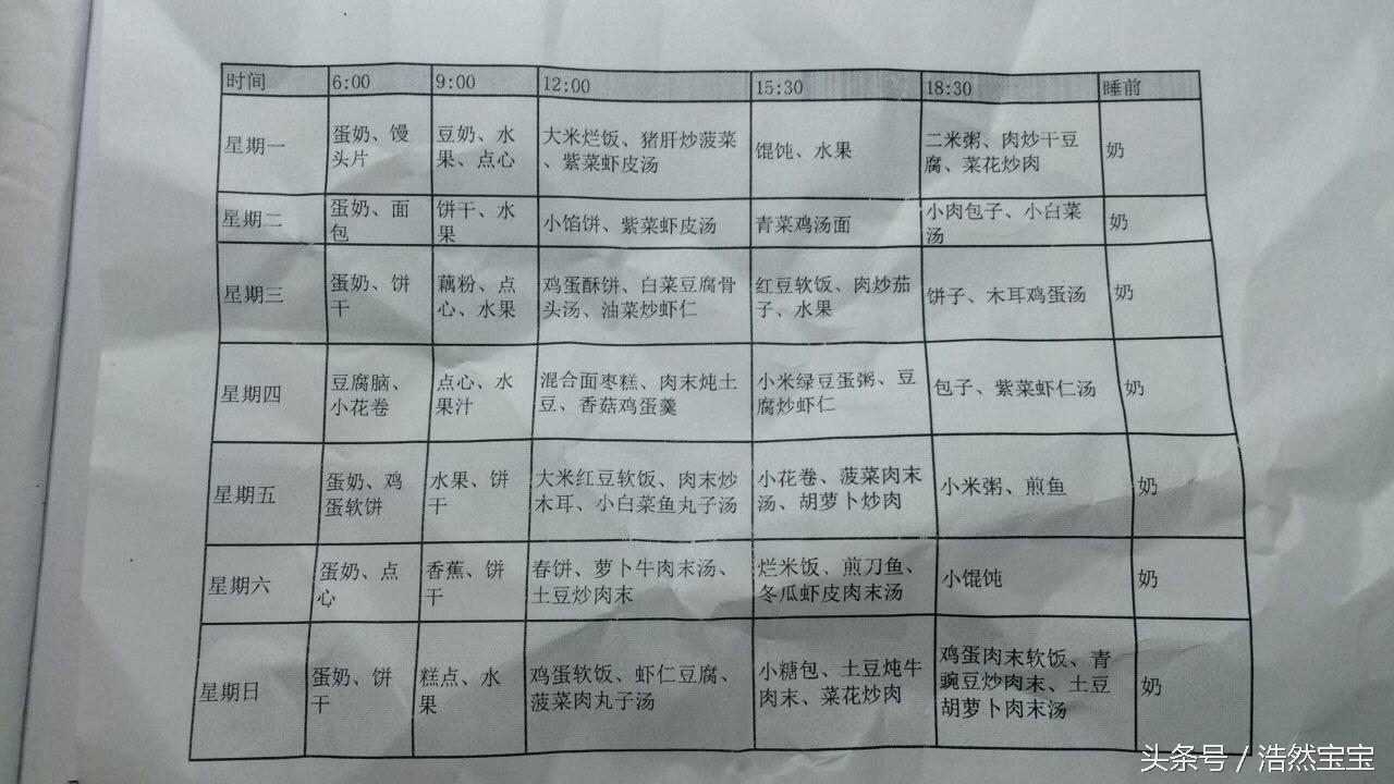 婴幼儿每日食谱大全,一岁两个月宝宝每日餐谱