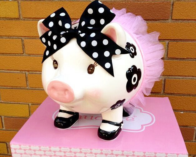 有趣招财狗存钱罐,装饰存钱罐用的装饰品可进可出