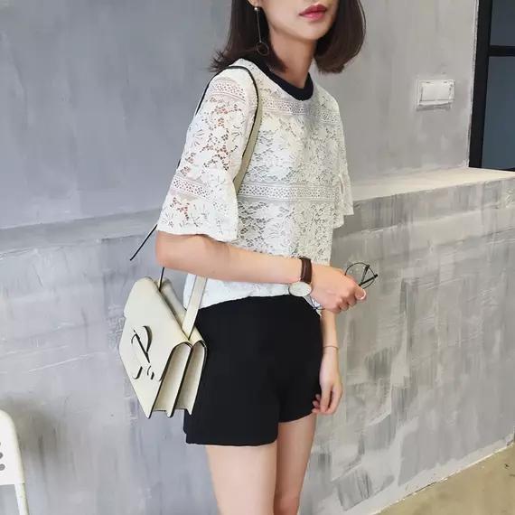 蕾丝小众高级感小衫夏,高品质蕾丝衫时尚百搭
