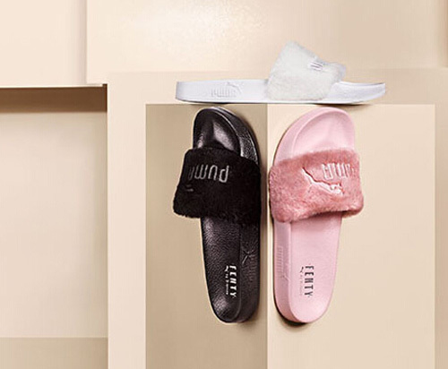 除了puma毛绒拖，蕾哈娜还设计了你不容错过的牛仔鞋哦