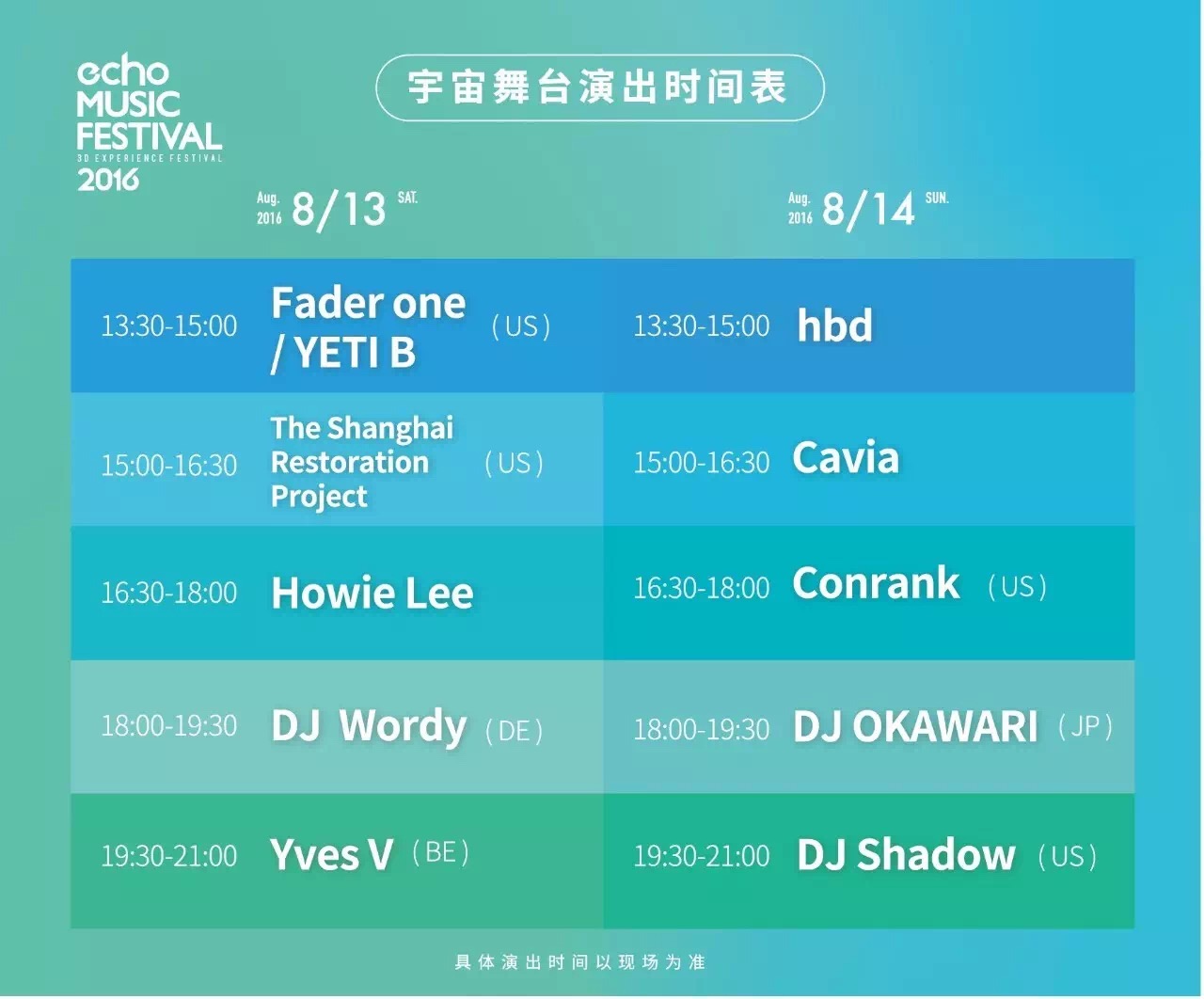 echo回声嘉年华,上海echo回声嘉年华