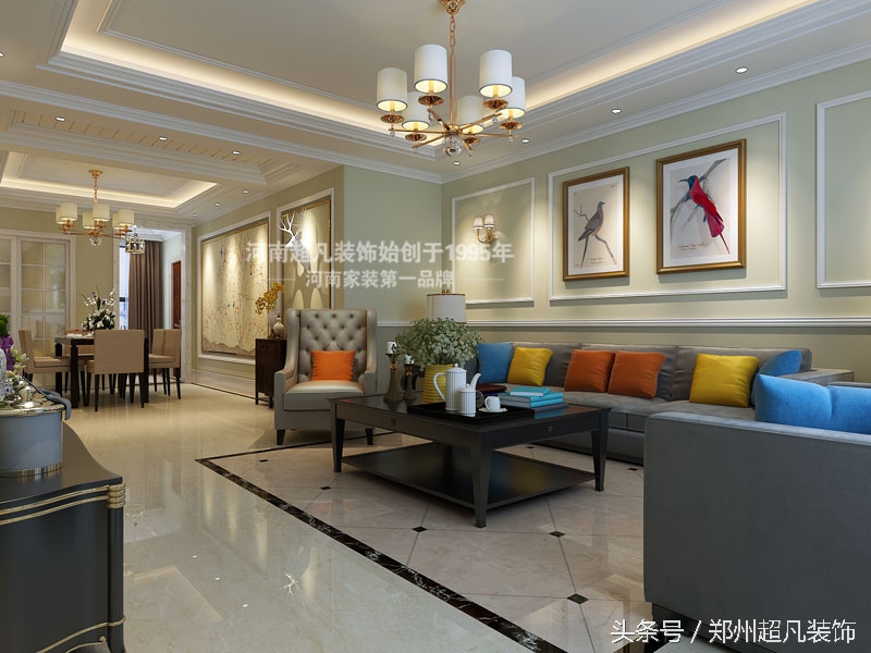 郑州天地湾别墅样板间,郑州雅致空间美式