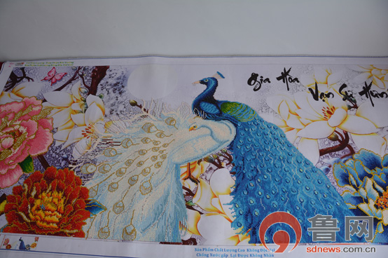 “线上+线下”肥城朱庄村钻石画绘出锦绣前程