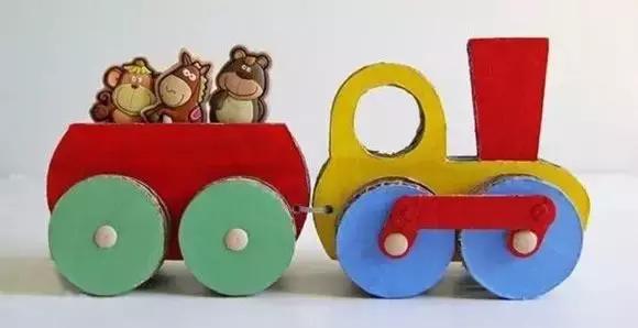 废旧纸箱手工制作玩具收纳架,废旧纸箱手工益智玩具