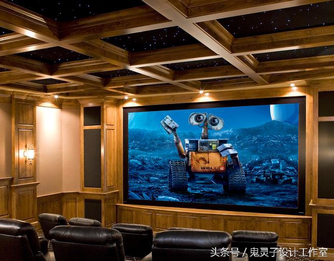 家里的娱乐室装修效果图,轻奢风格视听室装修效果图