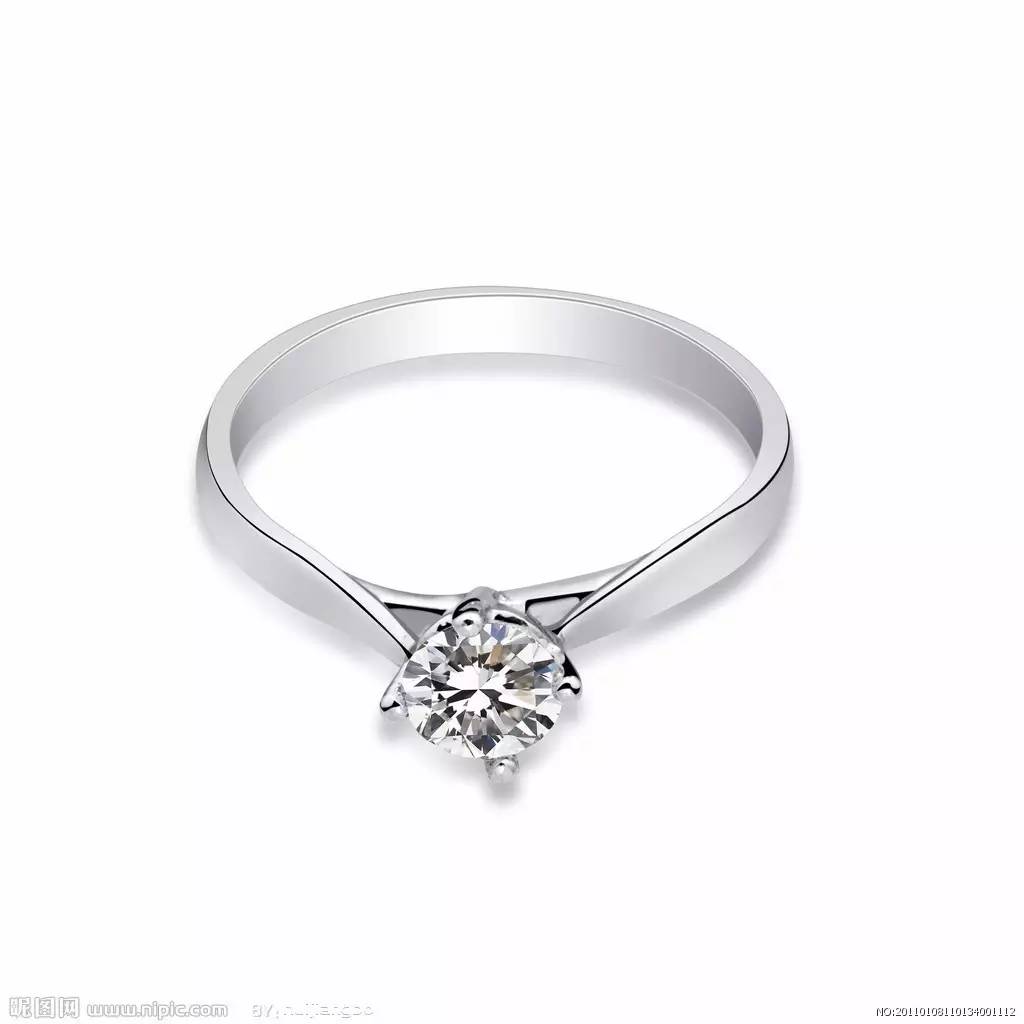 看钻戒瑕疵,四爪镶嵌钻戒介绍