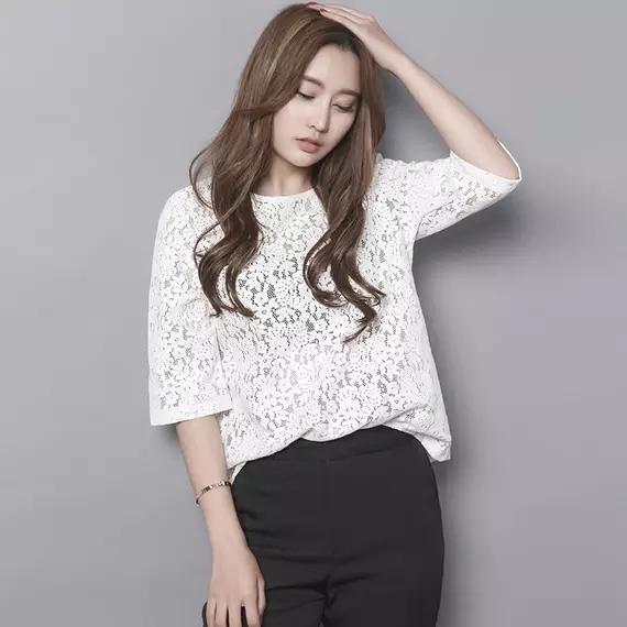 蕾丝小众高级感小衫夏,高品质蕾丝衫时尚百搭