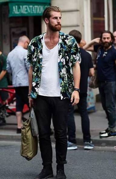 花衬衫男怎么穿出高级感,花衬衫男高级感