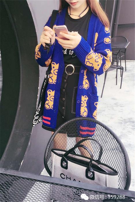 洋气小熊毛衣,慵懒童趣卡通小熊毛衣图解