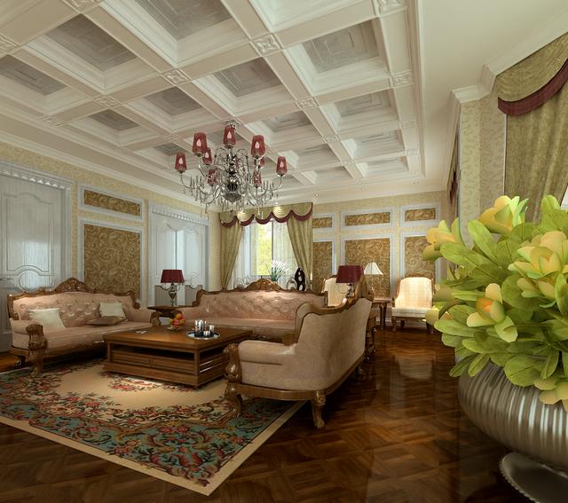 客厅中央空调吊顶造型设计效果图,最简单的吊顶设计图片