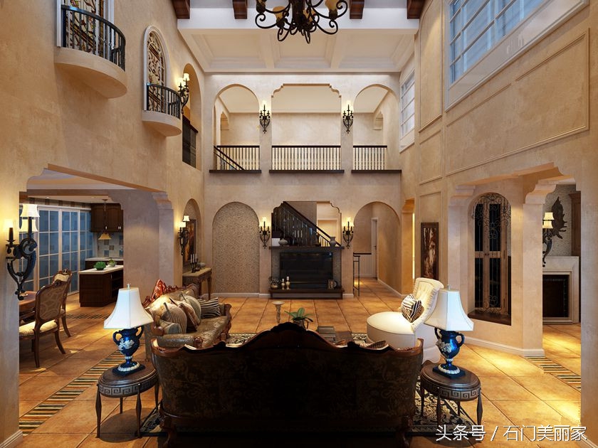 石家庄易水龙脉254平米别墅美式风格典雅韵律