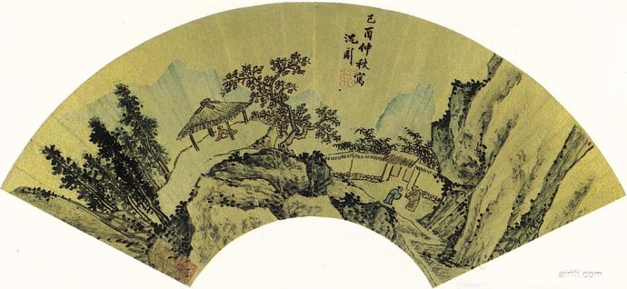 国画四绿怎么调,国画四种墨法