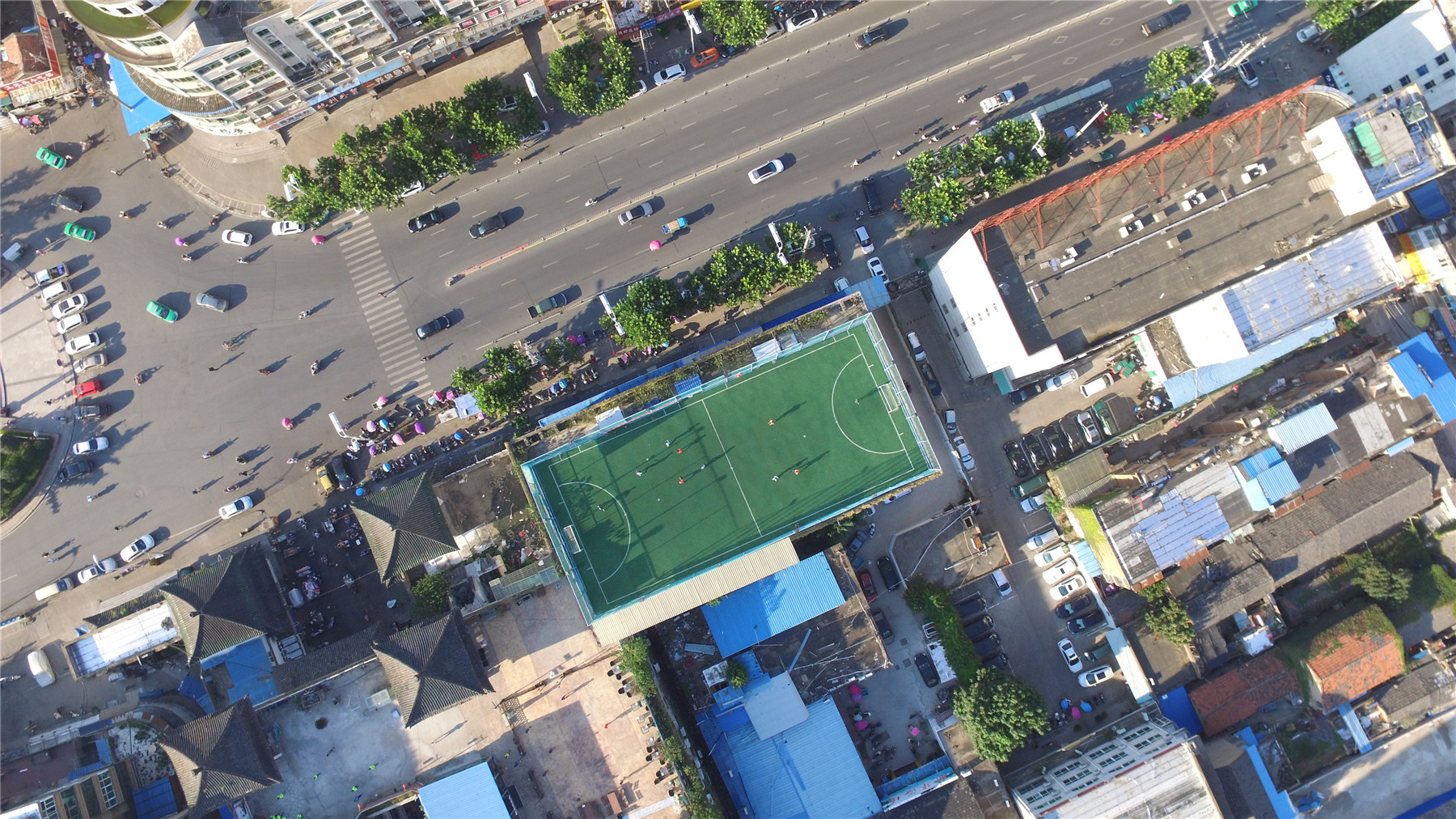 空中看阜阳大型航拍,阜阳震撼航拍短视频