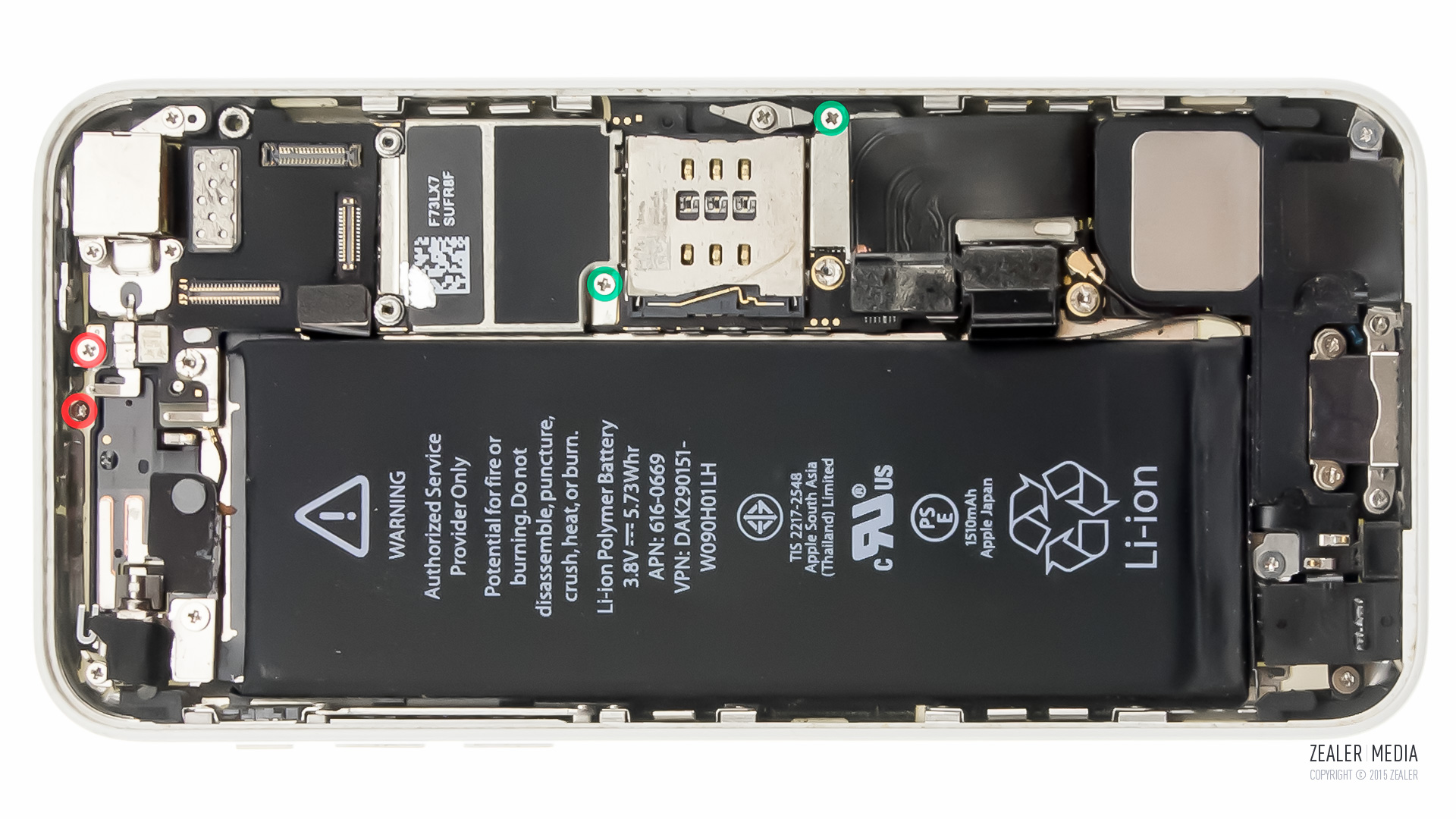 拆修iphone手机,苹果5c换后壳