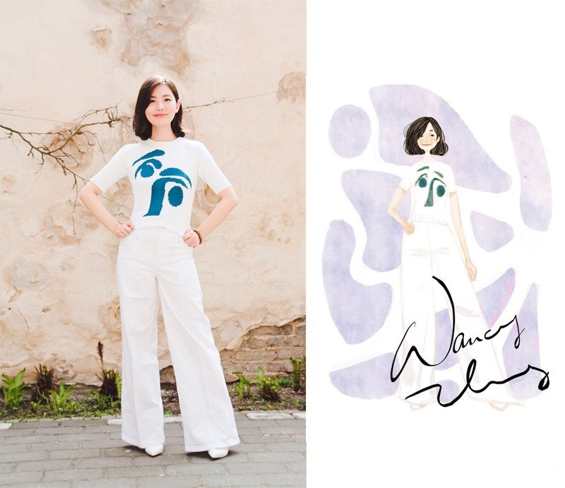 妹妹给自己画插画,把自己和女朋友的日常画成插画