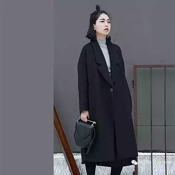 小个子粗毛呢娃娃翻领短外套 (小个子穿翻领毛呢大衣怎么搭配)