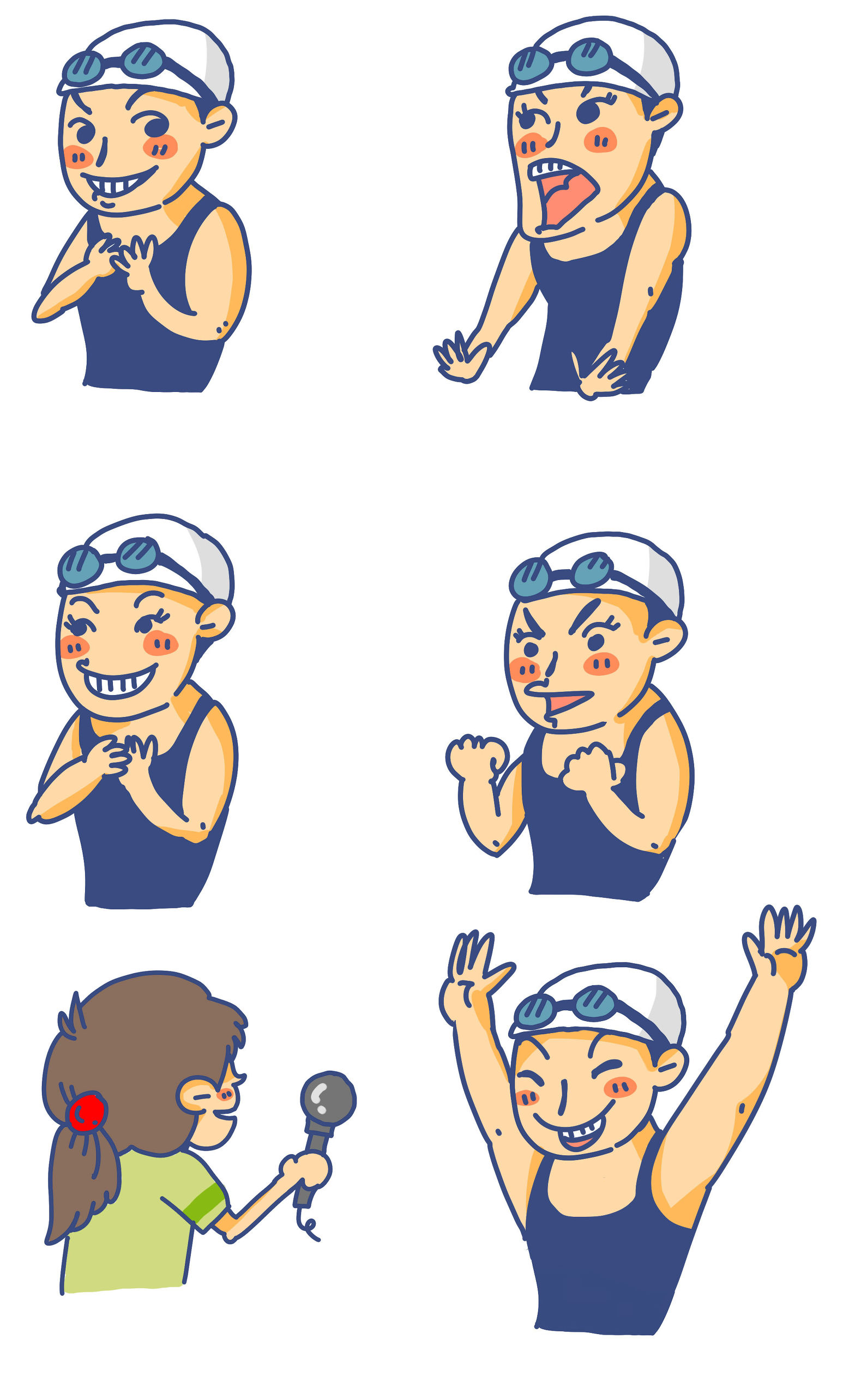 傅园慧简笔画卡通,傅园慧视频讲解