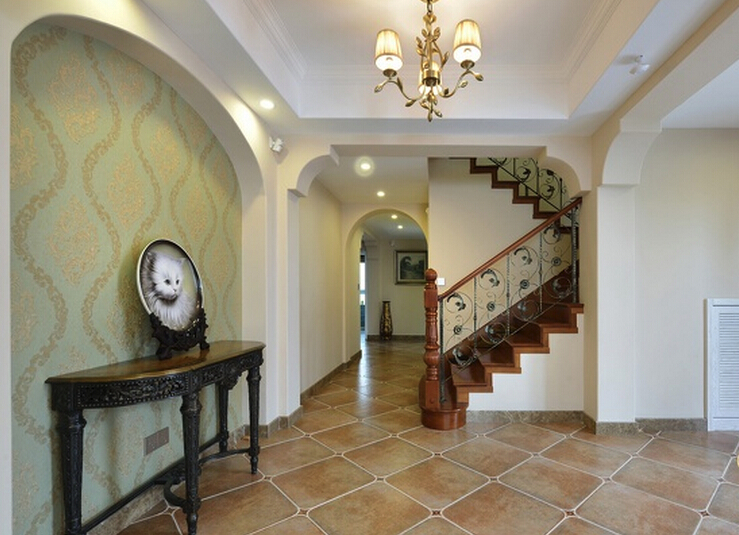 跃层280欧式装修效果图,280平大平层欧式装修效果图