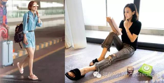 你们平时穿去洗澡的拖鞋，现在可潮了呢～