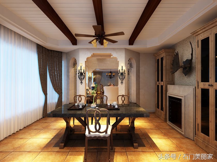 石家庄易水龙脉254平米别墅美式风格典雅韵律