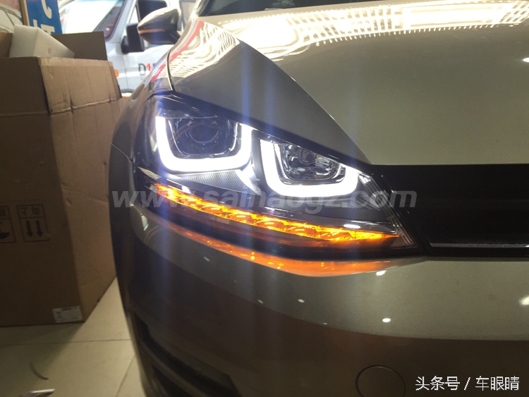 大众高尔夫7升级rline大灯,大众高尔夫7升级大屏