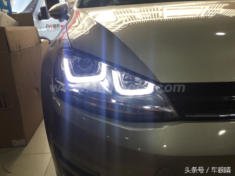 大众高尔夫7升级rline大灯,大众高尔夫7升级大屏