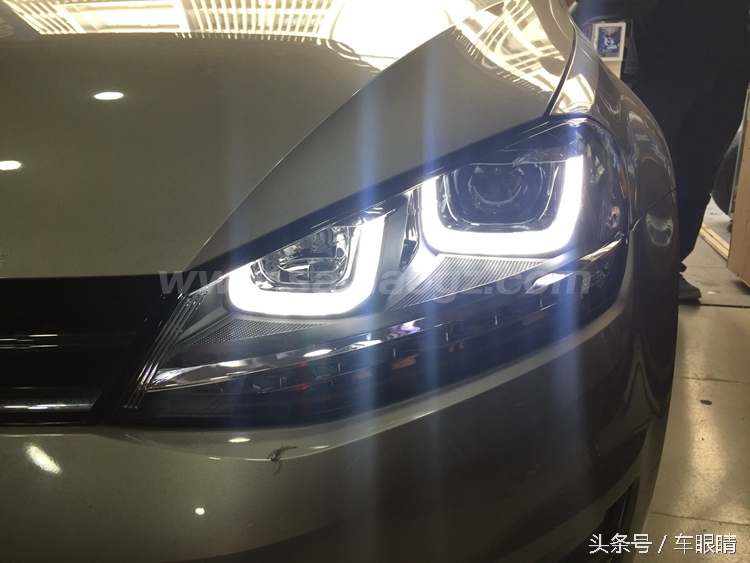 大众高尔夫7升级rline大灯,大众高尔夫7升级大屏