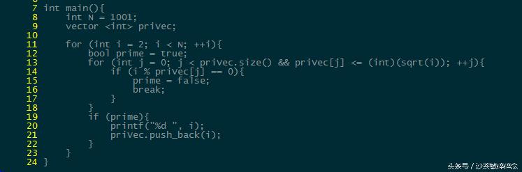 筛选100以内所有素数,筛选法求一百以内的素数