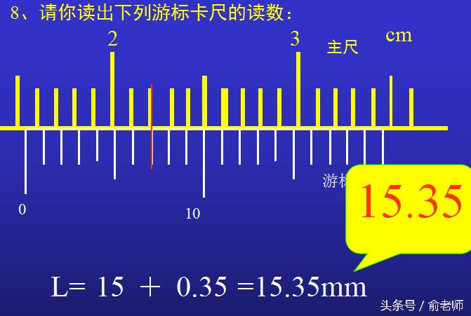 高中物理实验中游标卡尺怎么读数,初中物理游标卡尺读数例题