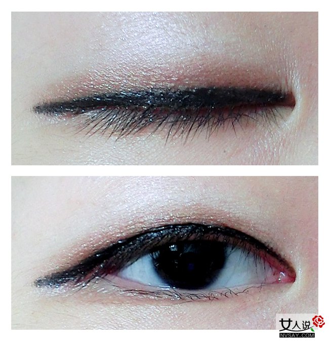 画眼线教程新手胶笔单眼皮,单眼皮画眼线眼影教程视频